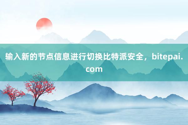 输入新的节点信息进行切换比特派安全，bitepai.com